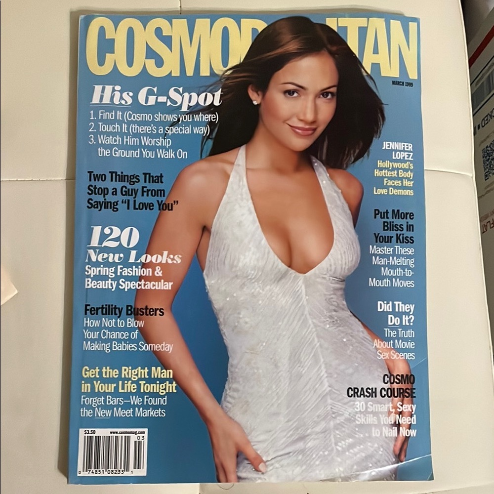 Cosmopolitan Magazine March 1999 Issue Jennifer Lopez Cover